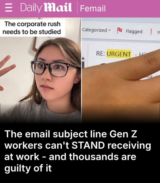 Зумеры ловят панику из-за слова «срочно» в рабочих чатах