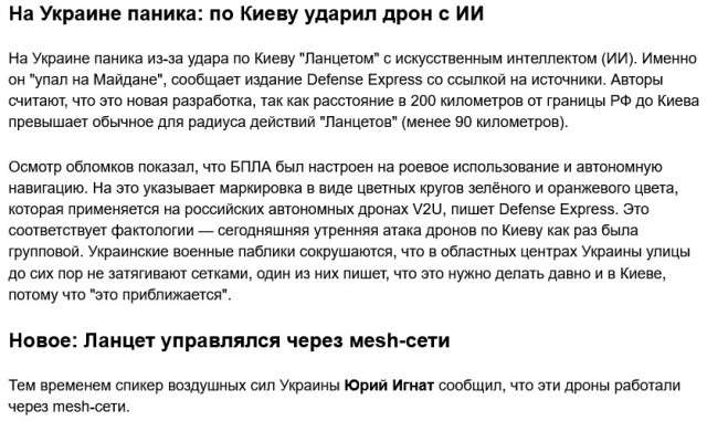 Эксперт нацпроектов Камнев: «Мы проигрываем Украине только по беспилотникам с ИИ»