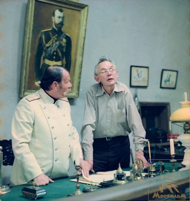 Леонид Гайдай и Евгений Леонов. 1979 год