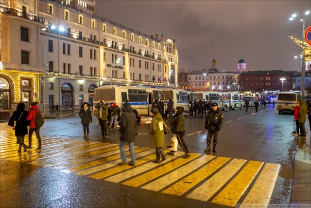 Как в центре Москвы Новый год встречали