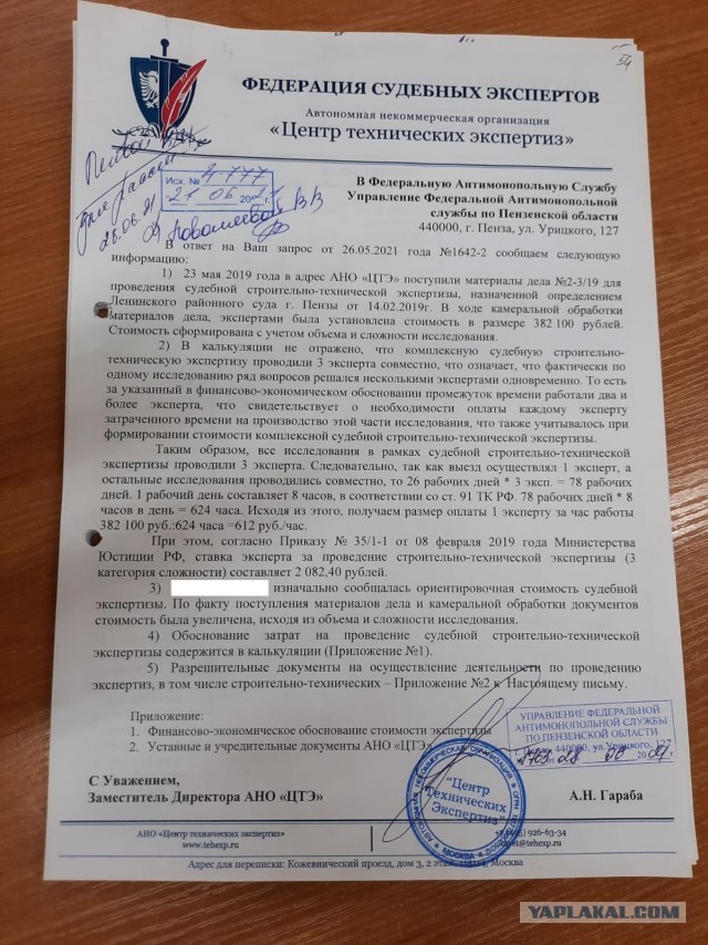Экспертиза за 382 000 рублей для студента