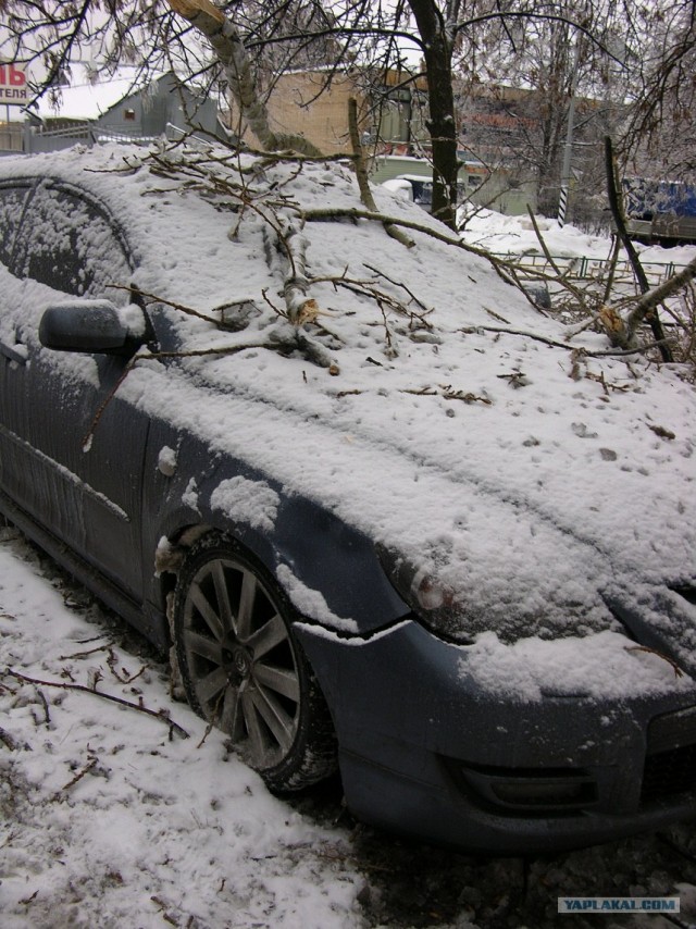 Лед на улицах Москвы