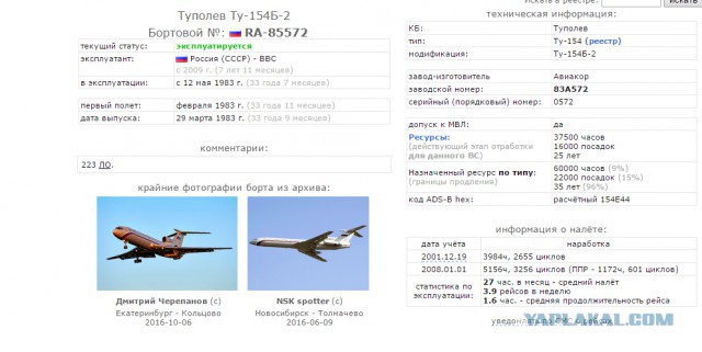 Самолёт Минобороны Ту-154 потерпел крушение в Чёрном море