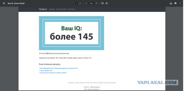 А какой у Вас IQ?