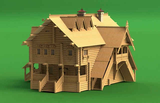 Терем в Китай-городе, 3370 деталей Масштаб 1:72