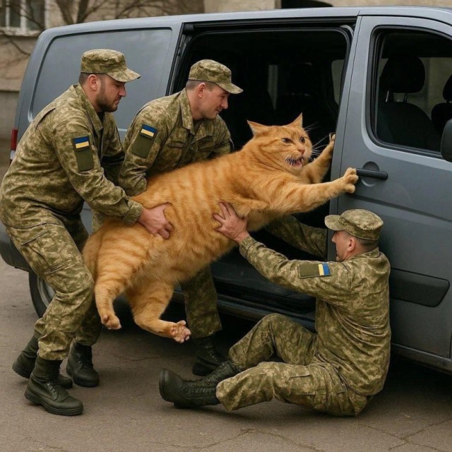 На Украине ТЦК мобилизовали кота