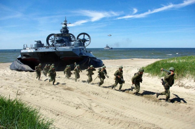 Учения береговых войск Балтиского флота