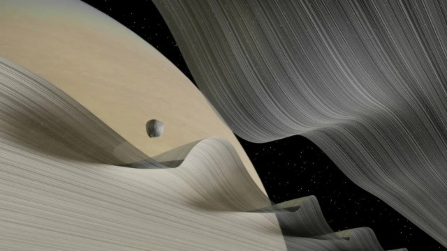 Гиганты на плечах малютки: спутник Сатурна Дафнис наводит свой порядок.