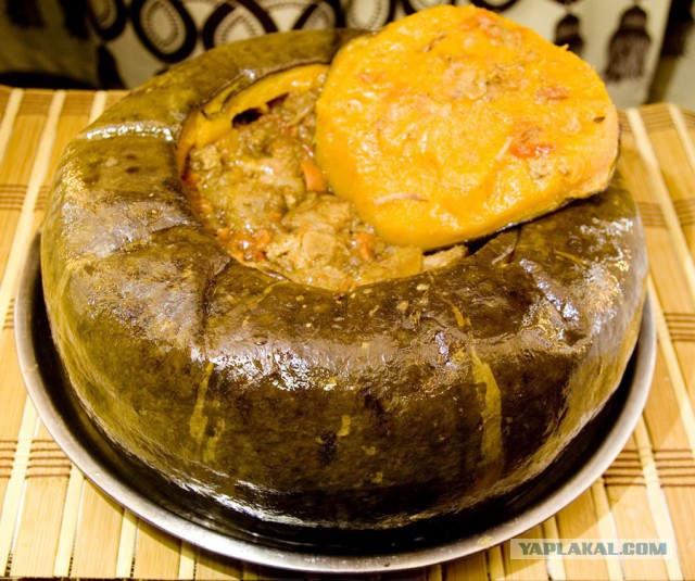 Тыква фаршированная пряной бараниной /// кулинария.
