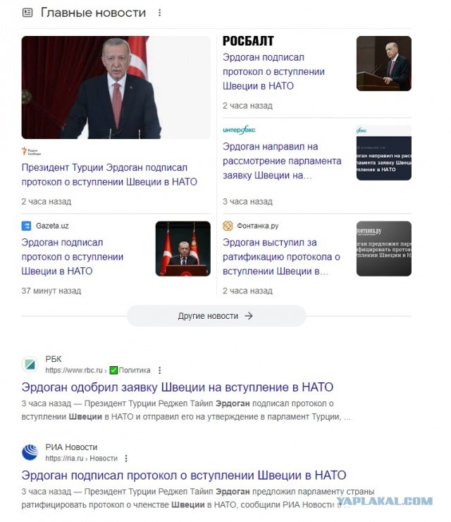 Эрдоган подписал протокол о вступлении Швеции в НАТО