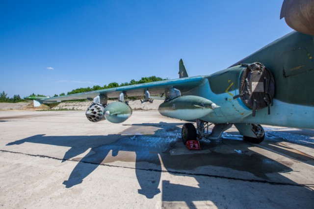 Липецкая авиабаза. Су-25 и Су-24