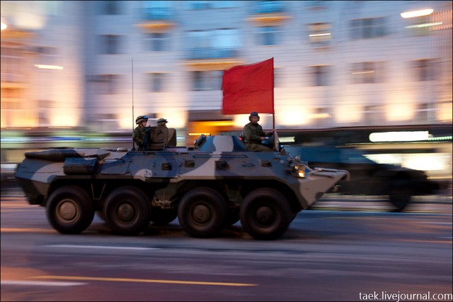 Первый тренировочный парад на Красной Площади