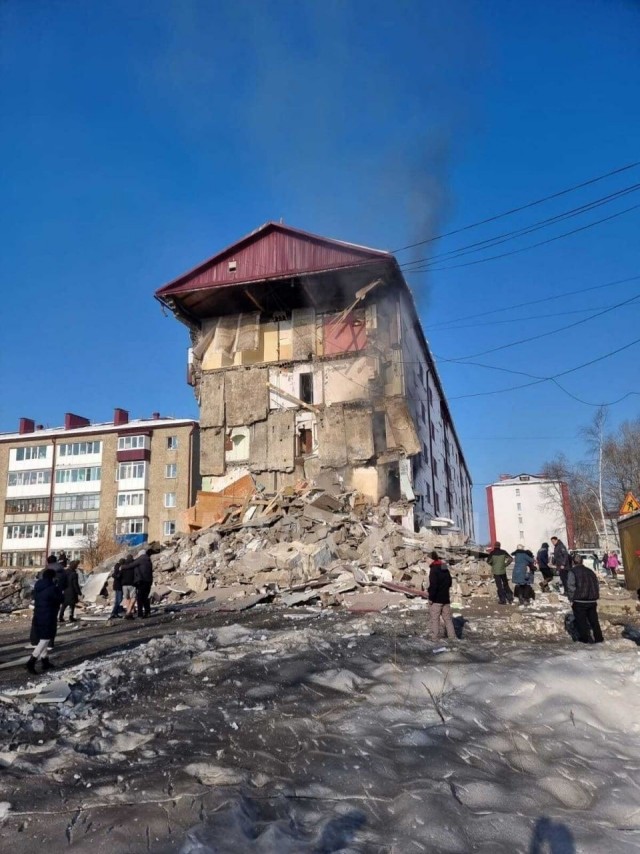 Взрыв газа в доме на Сахалине