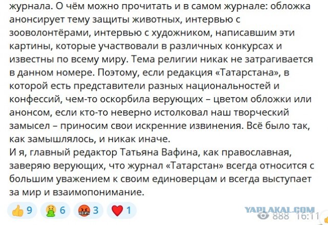 В Татарстане журнал госхолдинга республики вышел с русофобской обложкой