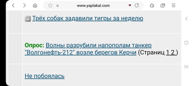 Волны разрубили напополам танкер "Волгонефть-212" возле берегов Керчи