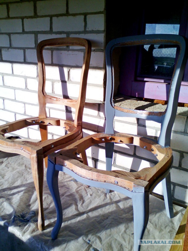 Как сделать из старых страшных стульев новые еще страшнее