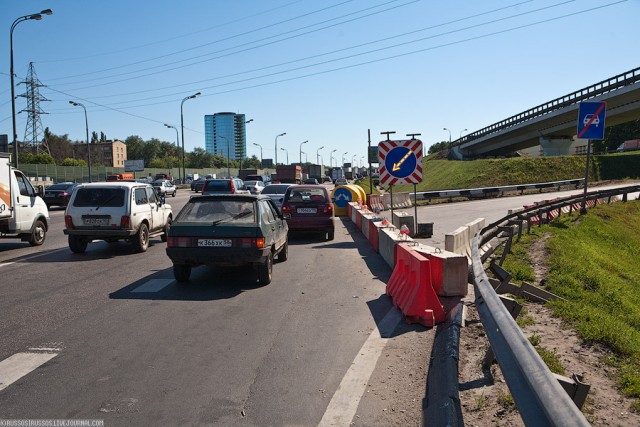 Город в осаде - ремонт на Ленинградском шоссе