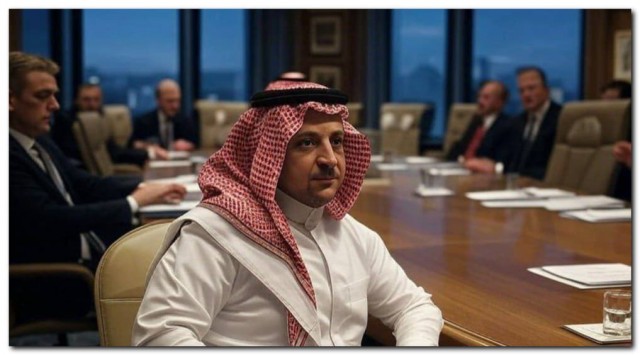 Подозрительный тип замечен за столом во время переговоров в Саудовской Аравии