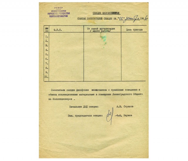 Как в 1958 году в Ленинграде коллекционеров посчитали