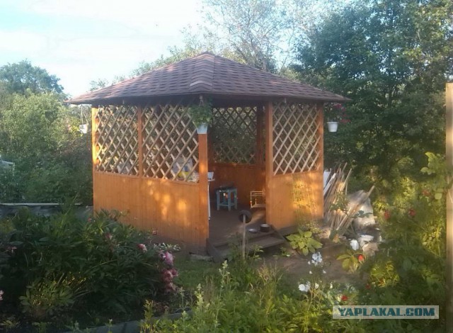 Беседка,  самостоятельно,  простая в изготовлении