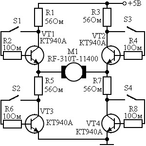 Мостовая схема управления. Мостовая схема включения двигателя постоянного тока. Схемы реверса двигателя на транзисторах. Реверс электродвигателя 12 в на транзисторах схемы. Реверс электродвигателя постоянного тока на транзисторах.
