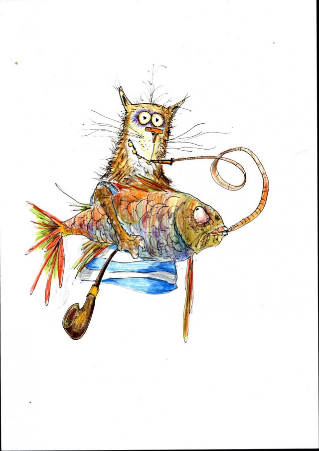 Рисованные киски