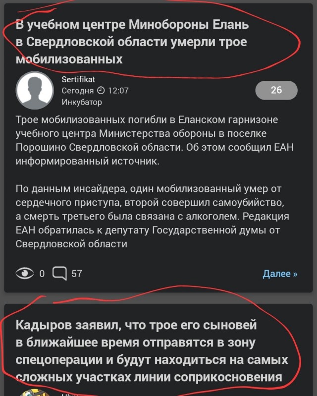 В учебном центре Минобороны Елань в Свердловской области умерли трое мобилизованных