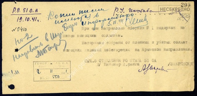 Письма немецких солдат 1941 года (сборник 1)