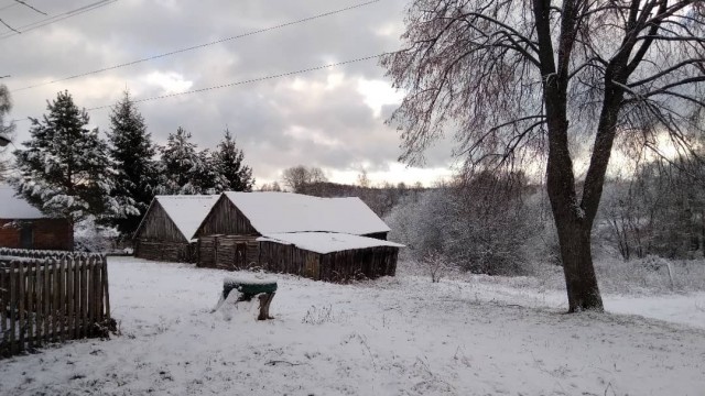 Снег и мороз в деревне