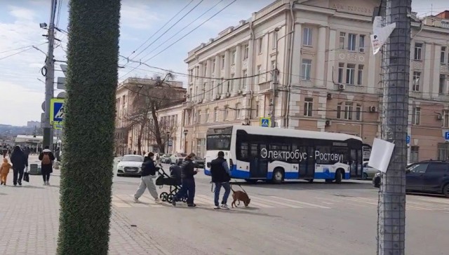 В Ростове-на-Дону начали обматывать столбы искусственным газоном для борьбы с расклейщиками объявлений