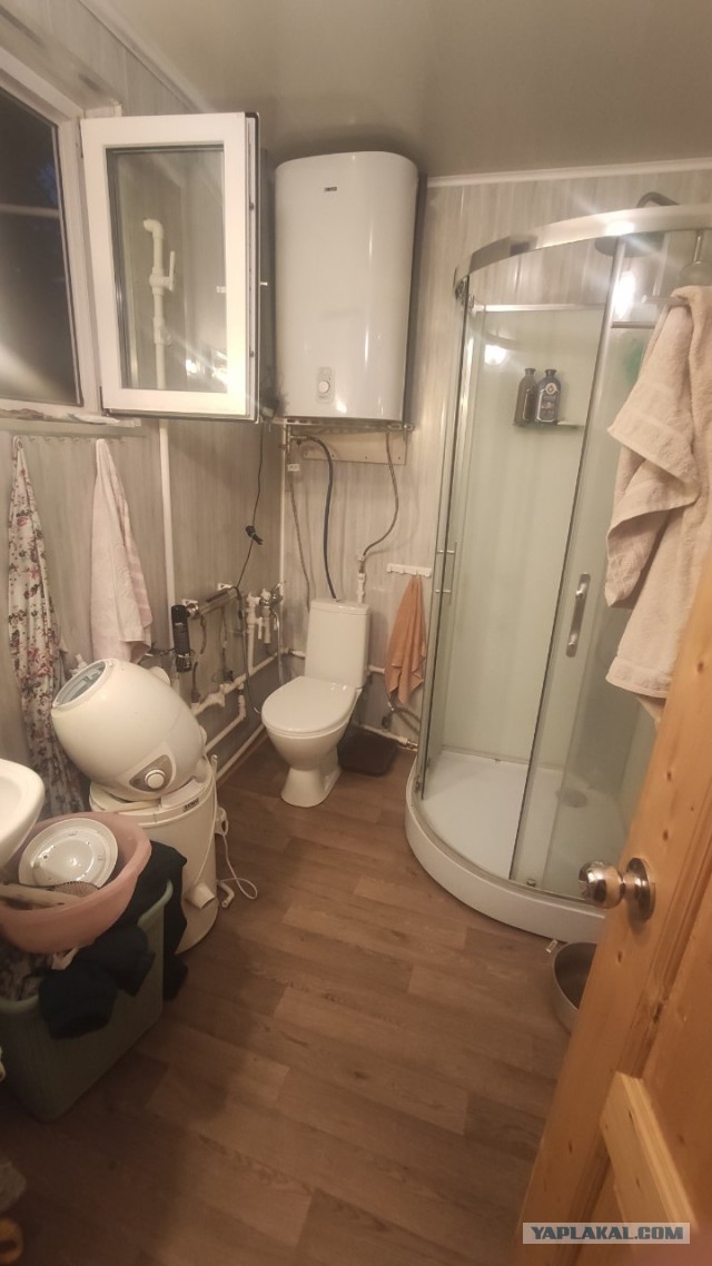 На даче сделал душ