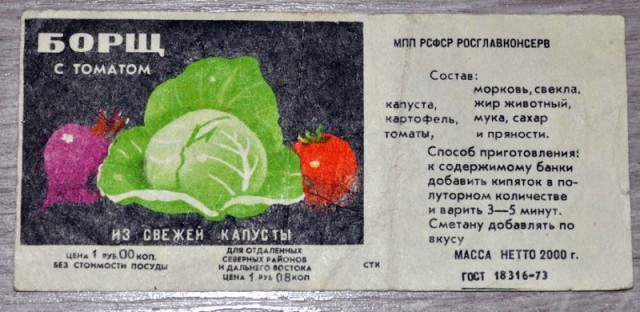 О советских обеденных консервах