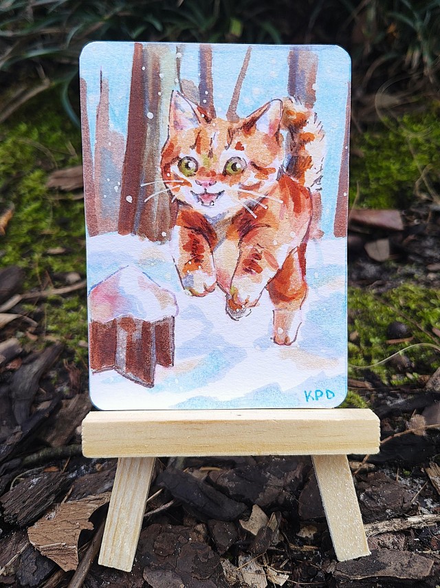 Зимние арты с кошками