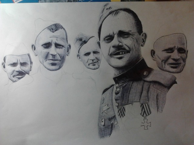 Рисунок победителей, ручкой