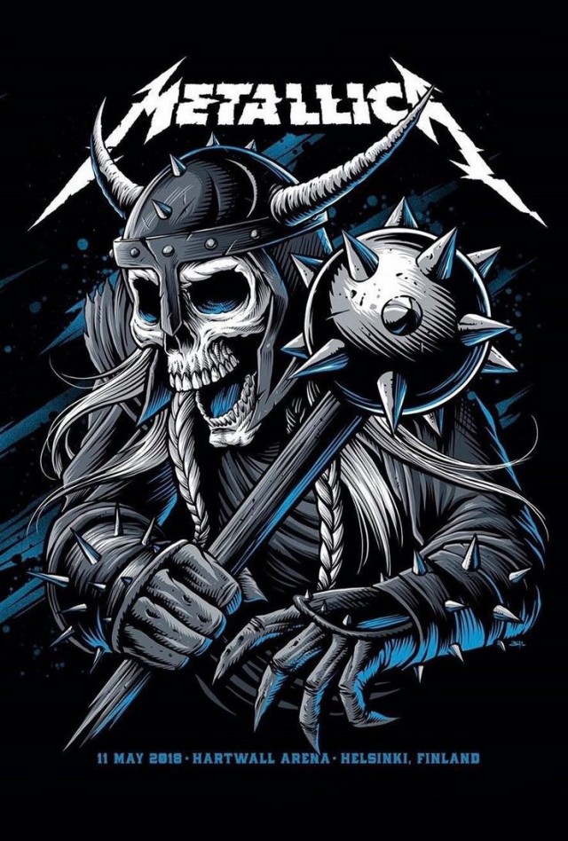 Концертные постеры от Metallica...