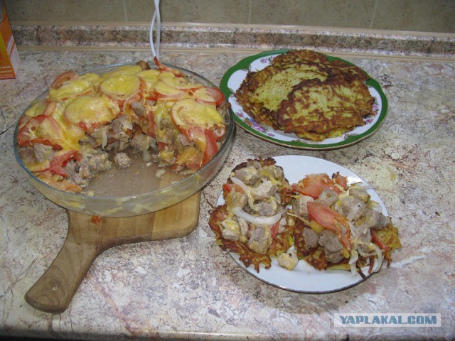 Драники с мясом.