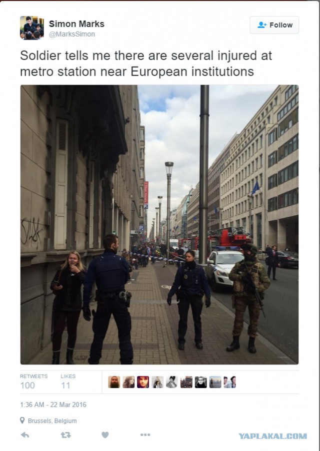 Взрыв прогремел в метро Брюсселя