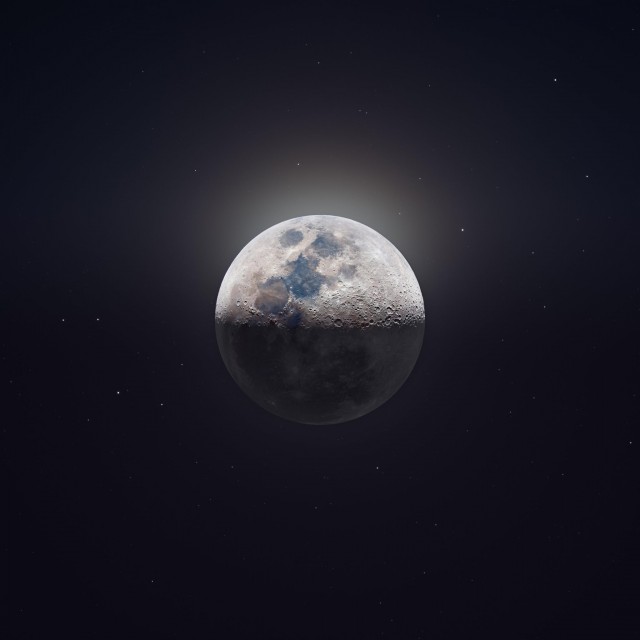 Сверхдетальное фото Луны с телескопа 2000 мм