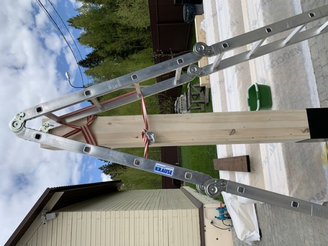 Навес для авто из бруса своими руками