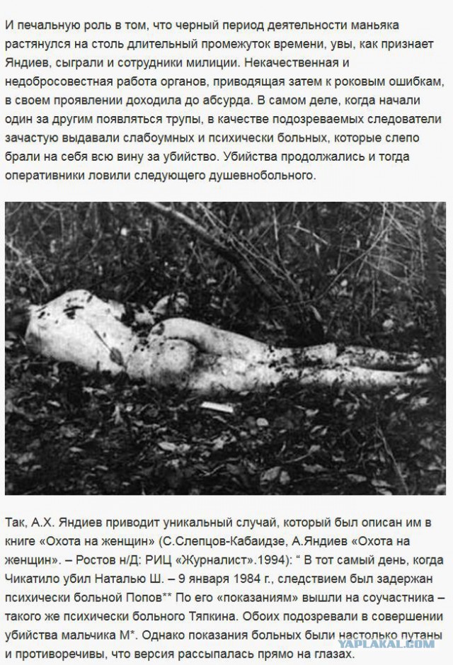 Роковые ошибки в деле серийного убийцы - Чикатило