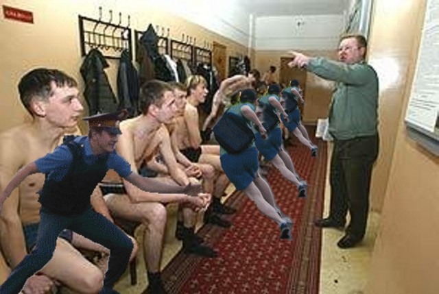 Школьники и полицай
