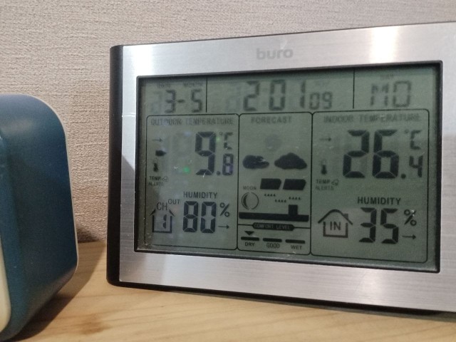 У нас холодно.