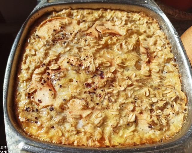 Рисовая бабка с яблоками. И цветочки