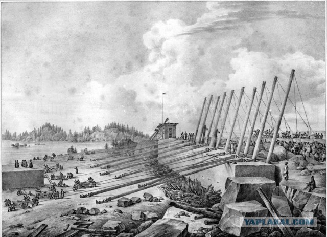 Добыча гранита для строительства СПб в 18-19 веках (начало).