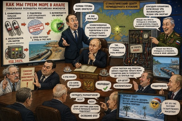 Путину рассказали, как в Анапе «греют море».