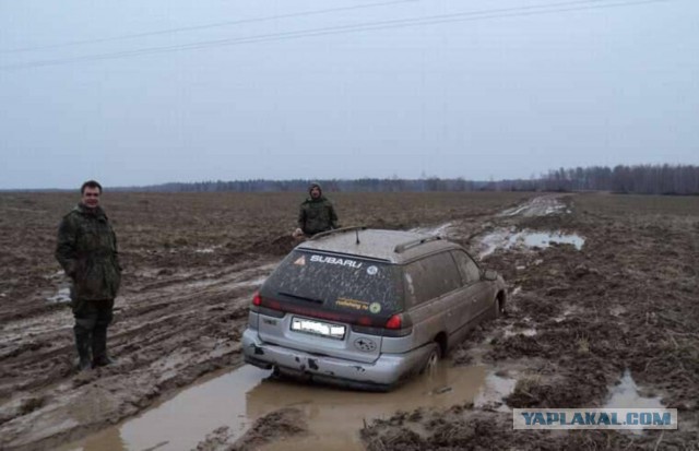 Как тянули тачку полиспастом из ямы.