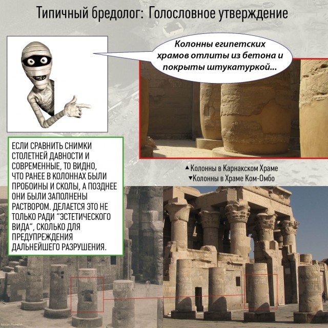Древний Египет в голословных утверждениях