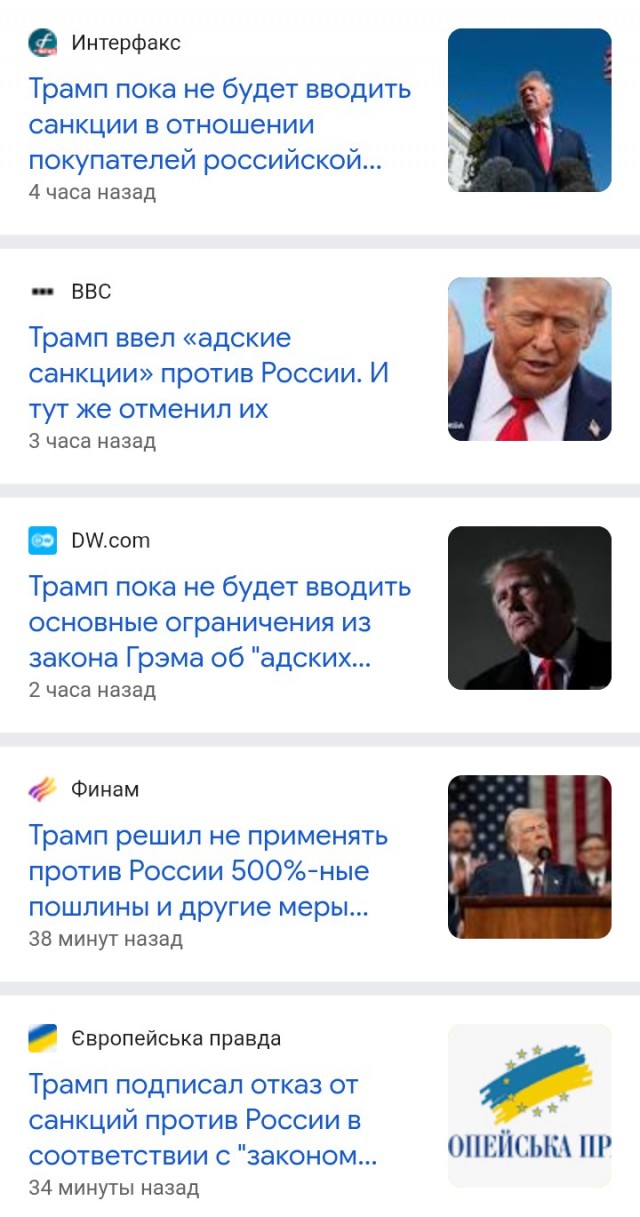 Трамп приостановил действие закона об антироссийских санкциях.