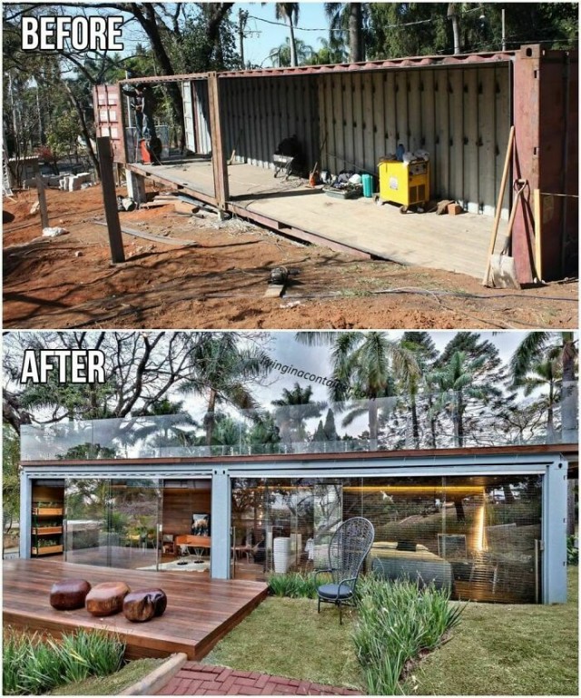 Дома, построенные из транспортных контейнеров