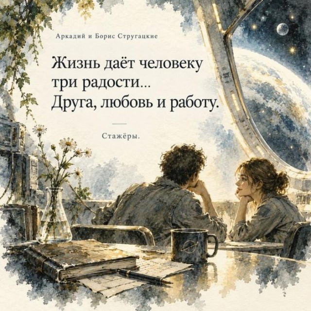 Цитаты Стругацких в акварели